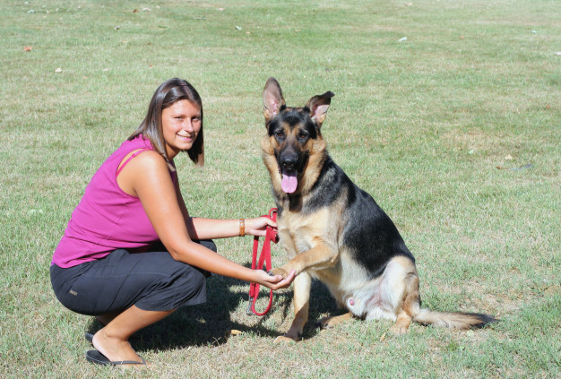 woman-her-german-shepherd-dog