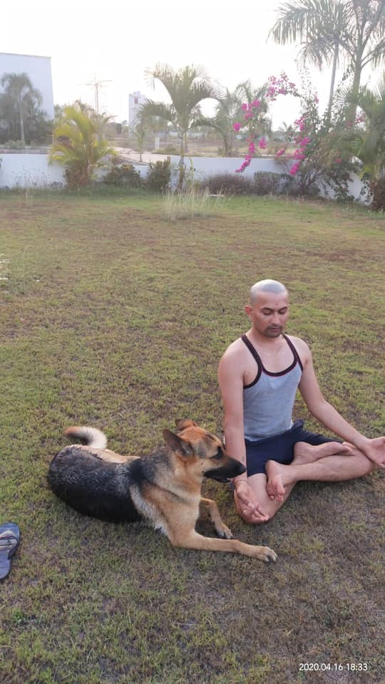 Ruby GSD Surat Kuldeep yoga in garden
